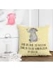 Mr. & Mrs. Panda kuschelkissen 40x40 Elefant Biene mit Spruch in Gelb Pastell