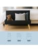 relaxdays Sitzbank in Schwarz  - (B)110 x (H)40 x (T)40 cm