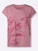 Sieh an! Rundhals-Shirt in altrosa-fuchsia-bedruckt