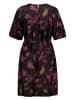 Zero  Casual-Kleid mit Bindegürtel in Black/Dark Red