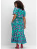 sheego by Joe Browns Maxikleid in aqua-gemustert