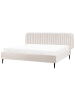 Beliani Doppelbett BRIN in Beige/Schwarz - (W) 214 x (H) 102 x (L) 215 cm