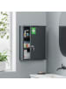 Kleankin Medizinschrank-40L x 15B x 53,5H cm-Kohlegrau