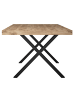 58 aufm Kessel ESSTISCH Elgin 4 210x80x100 Metall+Holzwerkstoff Schwarz/Viking Oak
