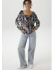 Aniston CASUAL Schlupfbluse in schwarz-bleu-jeansblau-apricot-flieder-zartgelb