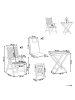 Beliani 5-tlg Bistro Set AMANTEA in Braun/Rot