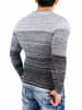 RESLAD Strickpullover Colorblock in schwarz