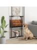 Pawhut Hunde Türschutzgitter Schwarz 74-80L x 3,5B x 104,1H cm