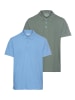 Man's World Poloshirt in grün-blau