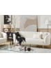 Beliani 3-Sitzer Sofa LOEN in Weiß/Gold - (W) 200 x (H) 79 x (L) 70 cm