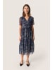 Soaked in Luxury Jerseykleid SLAldora Feminine Form in Navy Swirl Print