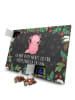 Mr. & Mrs. Panda Advents-Teekalender Axolotl Hurra mit Spruch in Kreidetafel