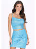faina Women Top in light blue metallic