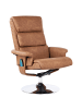 Beliani Massagestuhl LEGEND in Braun/Silber - (W) 76 x (H) 103 x (L) 78 cm