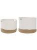 Beliani 2er-Set Korb KAHAN in Weiß/Beige