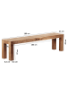 FineBuy Sitzbänk in Braun / Akazie / 180x35x45