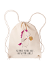 Mr. & Mrs. Panda Beutelrucksack Einhorn Künstler mit Spruch in Creme