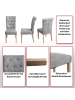 MCW 2er-Set Esszimmerstuhl Edinburgh II, Kunstleder, creme, helle Beine