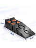 relaxdays 2 x Auffahrrampe in Schwarz - (B)33 x (H)22 x (T)90 cm