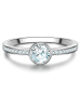 Trilani Ring aus Sterling Silber mit Zirkonia in silber