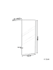 Beliani Duschwand WASPAM in Transparent/Silber - (W) 100 x (H) 190 x (L) 100 cm