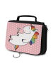 Mr. & Mrs. Panda Waschtasche Einhorn Blümchentail ohne Spruch in Rot Pastell