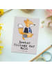 Mr. & Mrs. Panda Postkarte Fuchs Bester Kollege der Welt mit Spruch in Grau Pastell