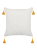 Beliani 2er-Set Dekokissen ABUTILON in Beige/Gelb