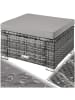 tectake Rattan-Sitzhocker, 53 x 53 x 26 cm, einfach aufzubauen und robust