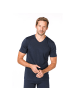 super.natural Kurzarmshirt Base V-Neck in Marine