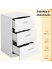 COSTWAY 2er Set Nachtschrank in Weiß