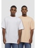 Urban Classics Tall Tee in softapricot+white