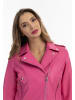 faina Bikerjacke Aus Kunstleder in Pink