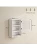 HOMCOM Hängeschrank-40L x 20B x 60H cm-Weiß