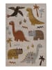 Smart Kids Teppich "T-Rex & Friends" in Sand Beige Meliert/Bunt