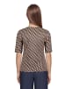 Betty Barclay Basic Shirt mit Rippenstruktur in Dark Blue/Brown