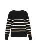 DreiMaster Maritim Sweater in black offwhite