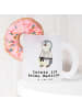 Mr. & Mrs. Panda Teetasse Glas Pinguin Karate mit Spruch in Transparent