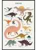 Juniqe Poster in Kunststoffrahmen "Dinosaur Friends" in Bunt