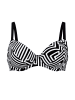 ROSA FAIA Bikini-Top Shining Lines in Schwarz