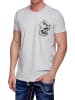 Rusty Neal Rundhals T-Shirt Basic mit Prints in Grau