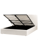 Beliani Doppelbett BRENON in Weiß/Schwarz - (W) 179 x (H) 112 x (L) 219 cm