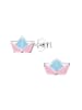 Alexander York Ohrstecker ORIGAMI Boot rosa in 925 Sterling Silber, 2-tlg. in rose