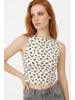 Alexa Dash Blouse in Schwarz-Weiß