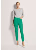 MADELEINE Mid Waist Skinny-Hose mit Fransen in smaragd