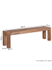 KADIMA DESIGN Esszimmer Sitzbank MUMBAI Massiv-Holz 160 x 45 x 35 cm in Akazie