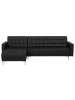 Beliani Ecksofa ABERDEEN in Schwarz/Silber - (W) 267 x (H) 83 x (L) 168 cm