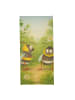 Mr. & Mrs. Panda Badehandtuch Bienen Paar Design ohne Spruch in Grau Pastell