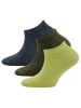 ewers 3er-Set Sneaker Socken Uni in oliv