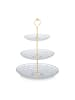 relaxdays Etagere in Transparent/ Gold - (H)34 x Ø 25 cm